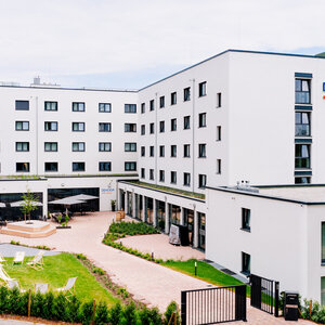 Image of the campus as a drone view